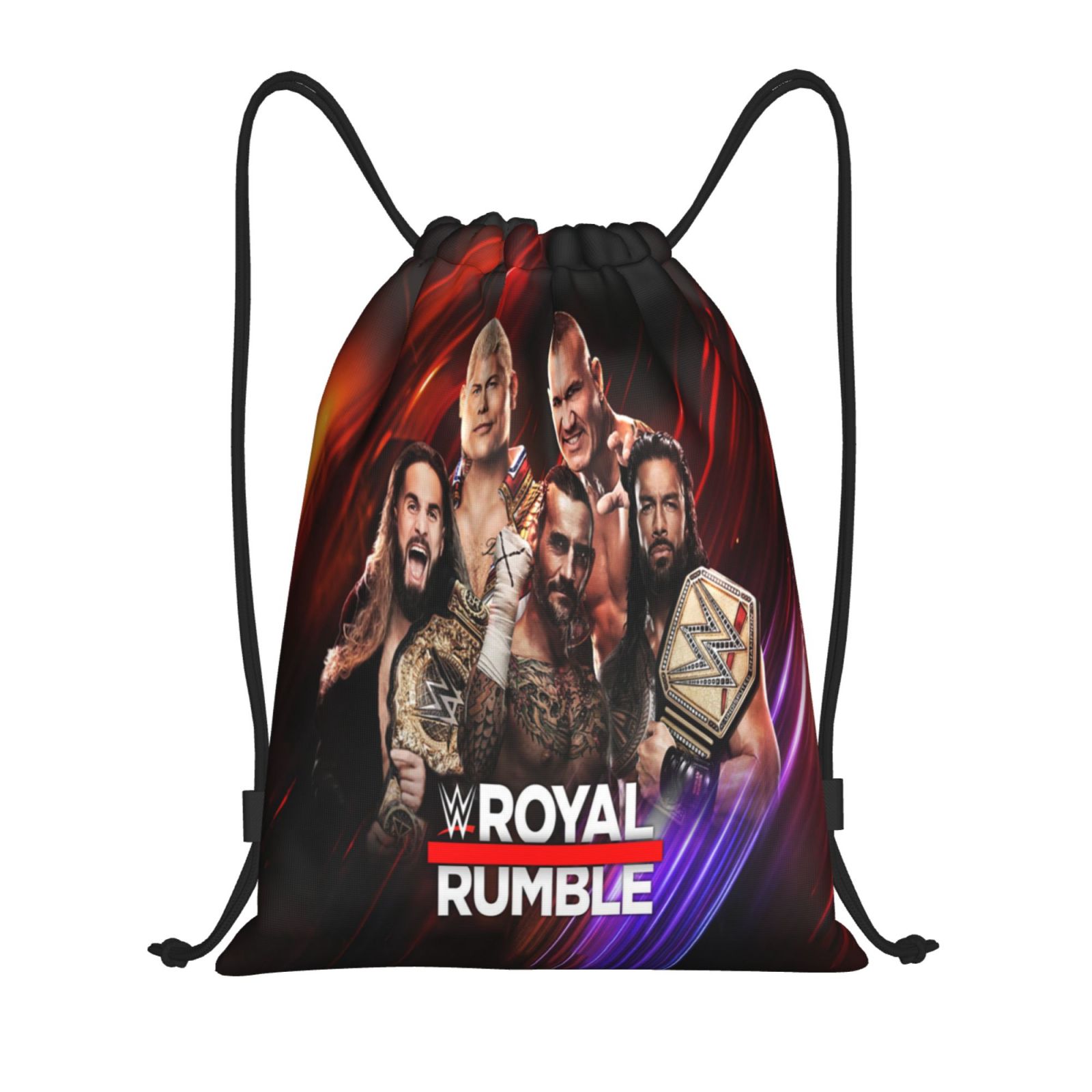 Wwe Drawstring Bag Sports Fitness Bag Waterproof Rope Bag For Training Traveling Hiking Gym Sackpack String Bag For Women Men Small